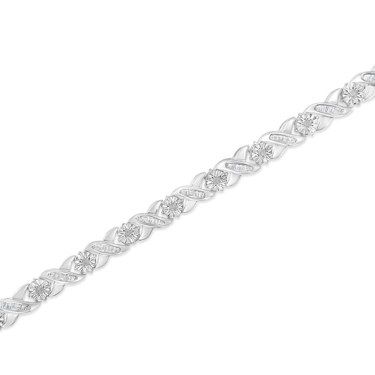 Diamond Classics™ Diamond Sterling Silver X-Link Bracelet