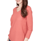 Plus Size Emaline Key Items 3/4 Sleeve V Neck Textured Tee - image 5