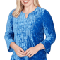 Womens Alfred Dunner Barcelona Crushed Velvet Keyhole Blouse - image 5
