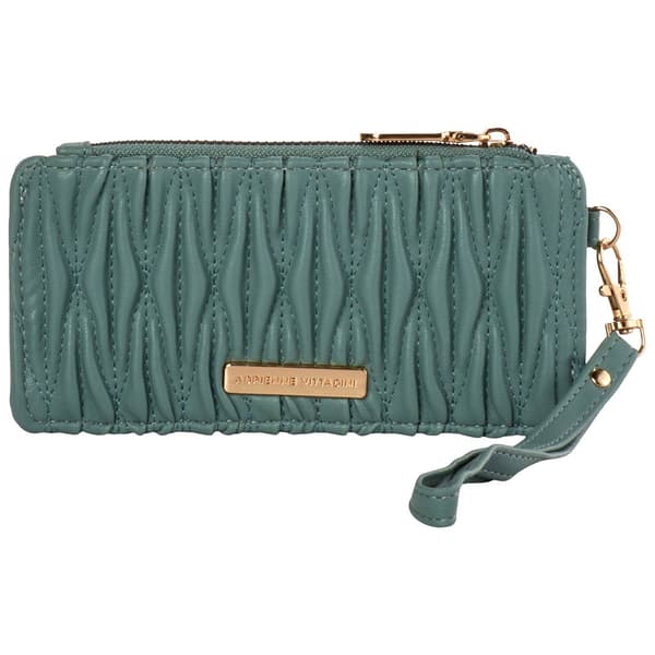 Womens Adrienne Vittadini Top Zip Card Holder Wristlet - image 