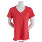 Womens Calvin Klein Performance Embroider Short Sleeve V-Neck Top - image 5