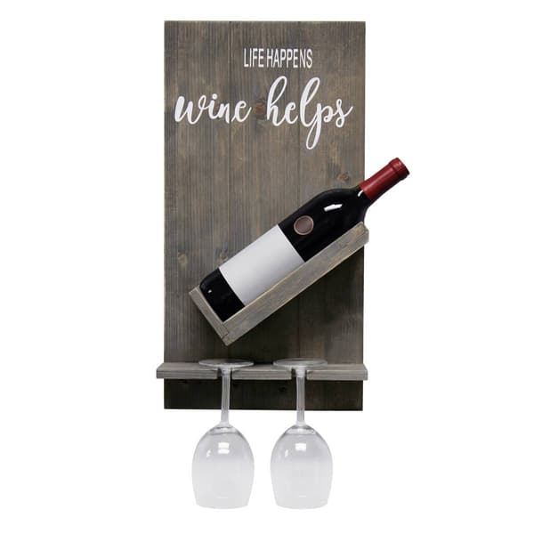 Elegant Designs&#8482; Lucca Wall Mounted Wine Bottle Shelf