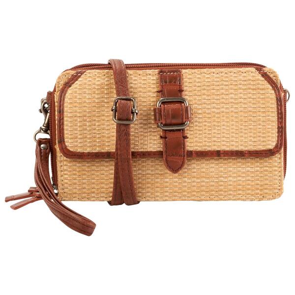 Womens Bueno Tab Pocket Straw Wallet On A String - image 