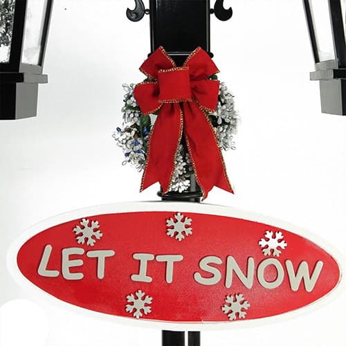 Northlight Seasonal 74in. Pre-Lit Musical Santa and Snowman