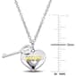 Sophia B Sterling Silver Heart & Key Charm Mother''s Day Necklace - image 4