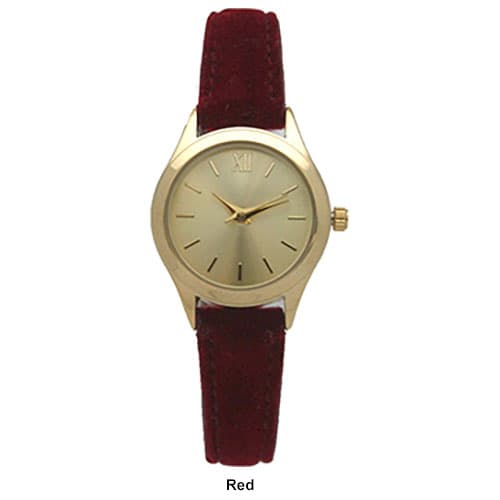 Womens Olivia Pratt Skinny Velvet Strap Watch - 17439