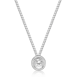 Brilliant Grown Lab-Grown Diamond Solitaire Pendant Necklace
