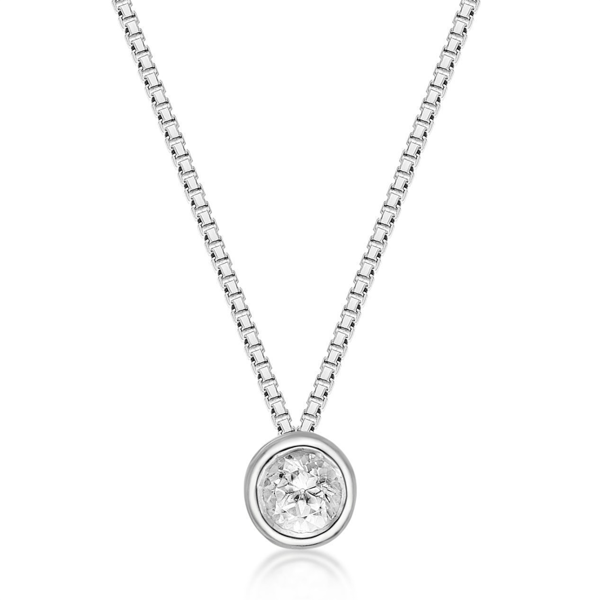 Brilliant Grown Lab-Grown Diamond Solitaire Pendant Necklace