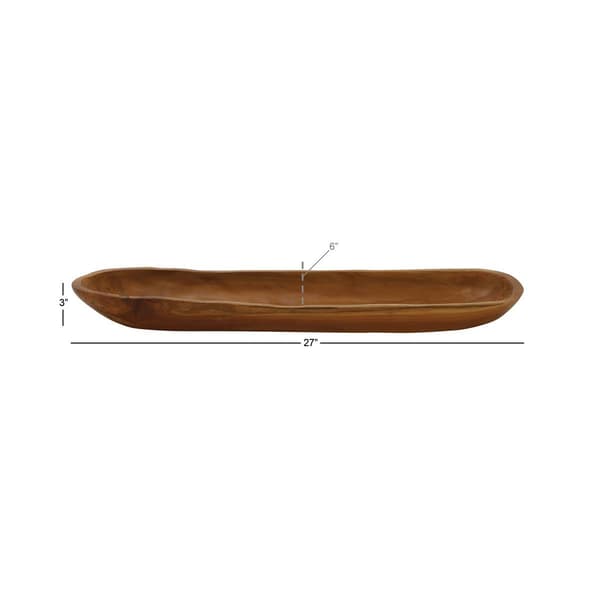 9th & Pike&#174; Small Brown Rectangular Wooden Dish Tray