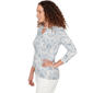 Womens Emaline Key Items 3/4 Sleeve Keyhole Neck Paisley Blouse - image 4