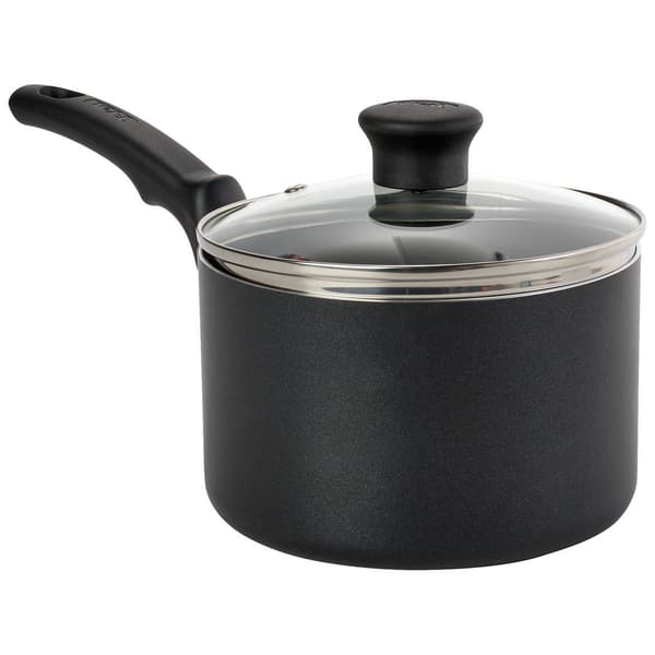 T-Fal&#40;R&#41; Essentials 3qt. Black Sauce Pan with Lid - image 