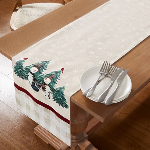 Avanti Country Snowman Holiday Table Runner - 72in.