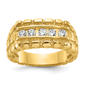 Mens Gentlemens Classics(tm) 14kt. Gold 1/3ct. Diamond Nugget Ring - image 1
