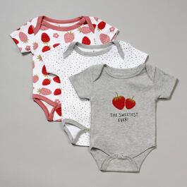 Baby Girl &#40;NB-9M&#41; Tales & Stories Sweetest Strawberry Bodysuits