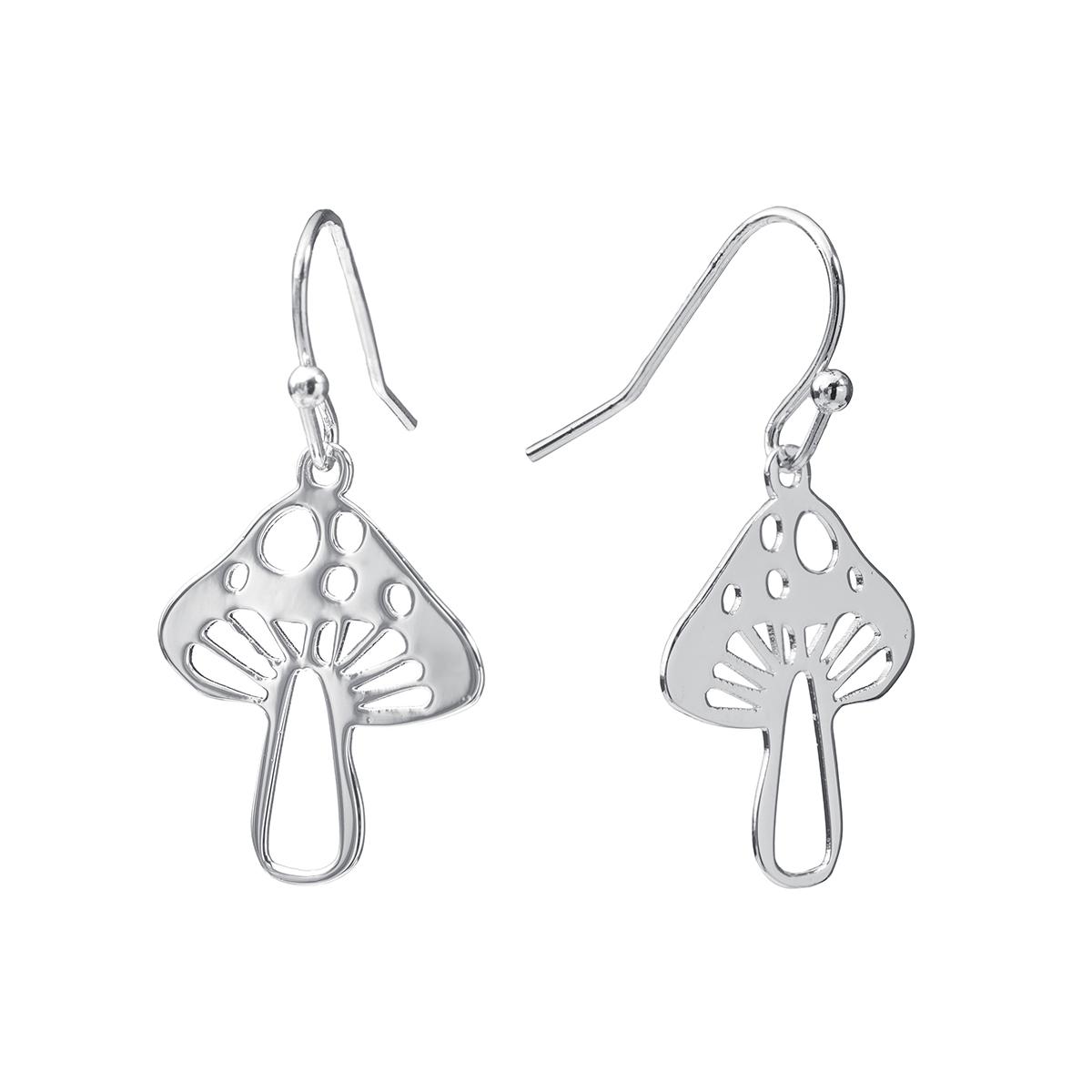 Fine Silver Plated Mushroom Drop Earrings,New Products : American Fashion Style Bags On Sale