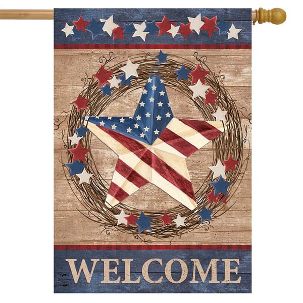 Briarwood Lane Americana Barnstar Patriotic House Flag - image 