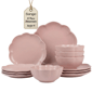 Sango Bethany 12pc Stoneware Dinnerware Set with Scalloped Design - image 1