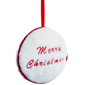 Allstate "Merry Christmas" Faux Fur Christmas Disc Ornament - image 2