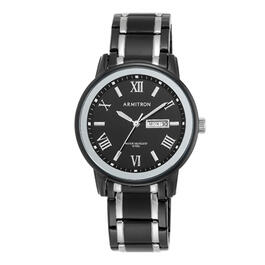 Mens Armitron Two-Tone Bracelet Watch - 20-4935BKTB