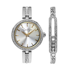 Jessica Simpson Silver/Gold Bracelet/Watch Set - JSB8007SL