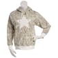 Juniors No Comment Forest Camo Applique Star Pullover Hoodie - image 1