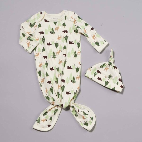 Baby Boy &#40;NB&#41; Baby Essentials Woodland Sleep Sack & Hat Set - image 