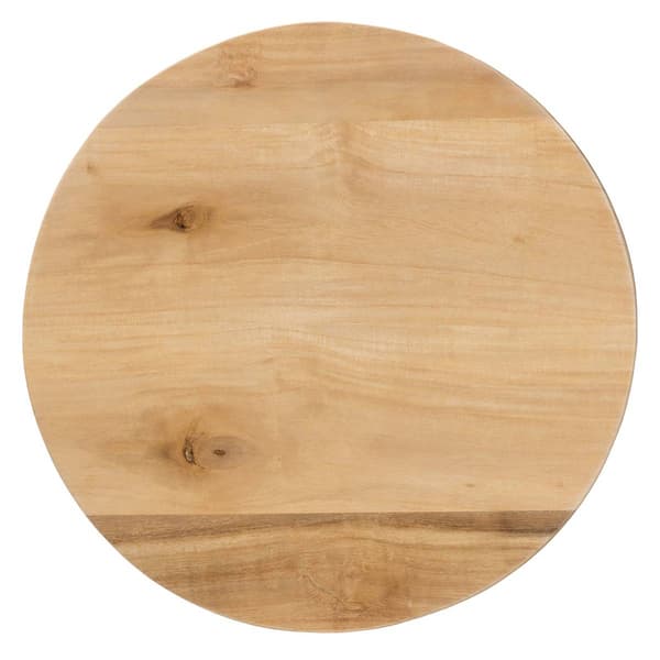 bali & pari Caribic Modern Slatted Acacia Wood End Table