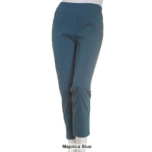 Womens Zac &amp; Rachel Solid Hue Millennium Slim Ankle Length Pants