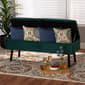 Baxton Studio Caine Velvet Fabric Wood Storage Bench - image 10