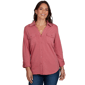 Womens Ruby Rd. Game of Luxe Tab Sleeve Casual Button Down - image 1