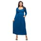 Womens 24/7 Comfort Apparel Empire Waist Pocket Maxi Dress - image 1