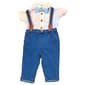 Baby Boy (NB-9M) Little Lad Plaid Bodysuit & Suspender Jeans Set - image 1