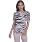 Petite Calvin Klein Short Sleeve Abstract Zebra Blouse - image 1