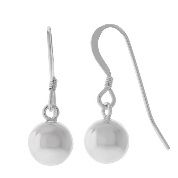 Forever New Sterling Silver 8mm Bead Fishhook Drop Earrings - image 