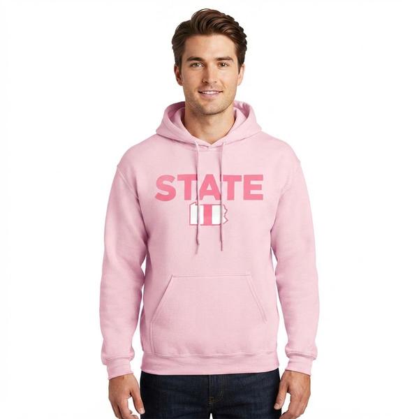 Mens Tailgate Classic State Hoodie - Light Pink - image 