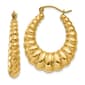Gold Classics(tm) 13mm. 14kt. Gold Scalloped Hoop Earrings - image 1