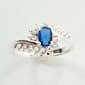 Ashley Cooper(tm) Silver Oval Montana Stone & Pave Ring - image 1