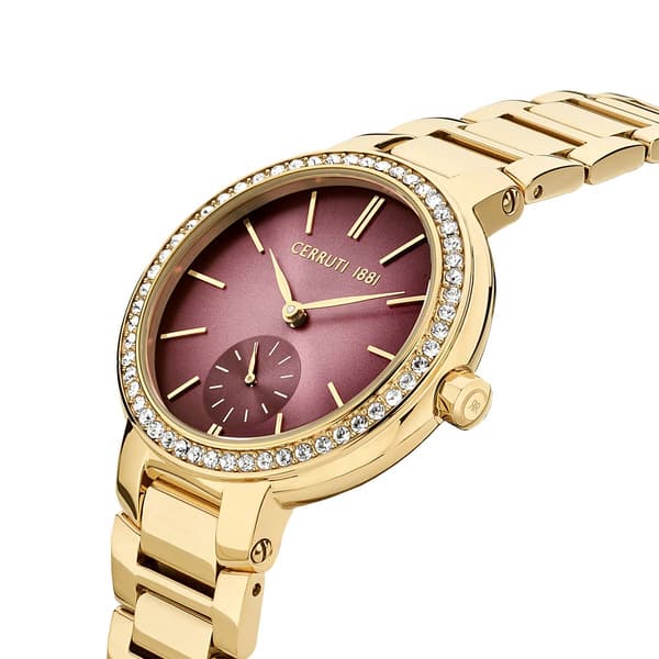Womens Cerruti 1881 Faenza Gold-Tone Bracelet Watch-CIWLG2225604