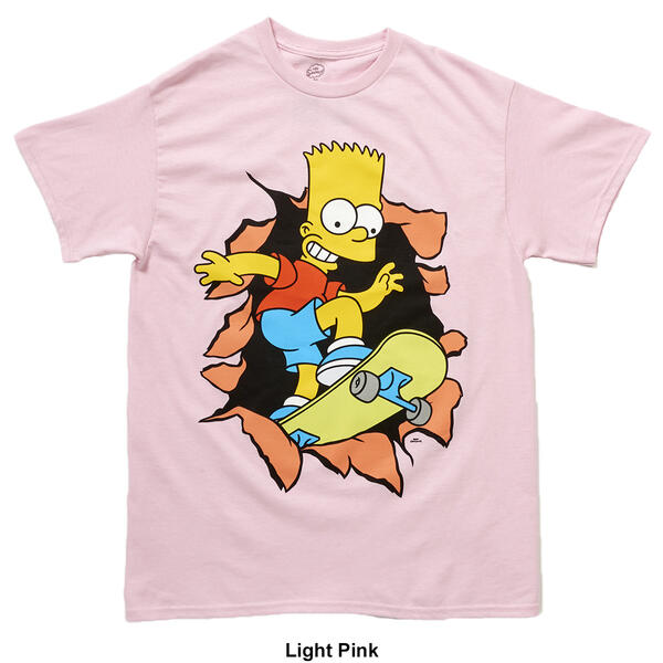 Young Mens The Simpsons Bart Simpson Short Sleeve Graphic Tee