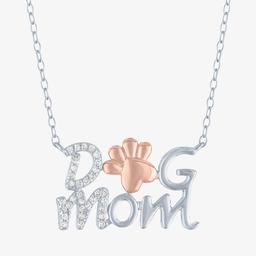 Nova Star(R) Two-Tone Dog Paw Mom Necklace