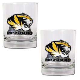 NCAA Missouri Tigers 2pc. Rocks Glass Set