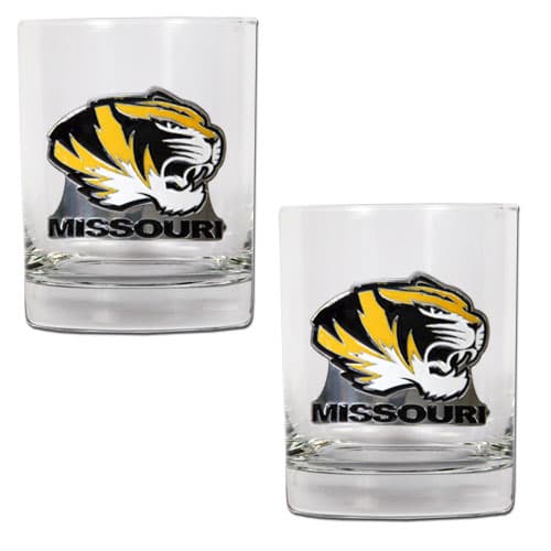NCAA Missouri Tigers 2pc. Rocks Glass Set - image 