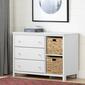 South Shore Cotton Candy Pure White 3-Drawer Dresser w/Baskets - image 2