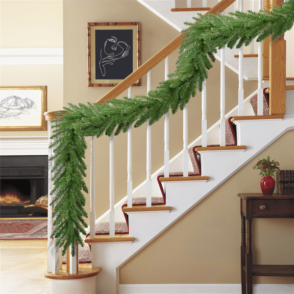 Puleo International 9ft. Mountain View Spruce Christmas Garland