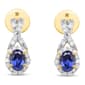 Gemstone Classics™ Created Sapphire & Lab Grown Diamond Earrings - image 2