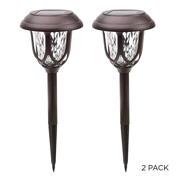 Alpine Solar Brown Pathway LED Lights - Set of 2 - image 
