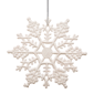 Northlight 24ct. Glitter White Snowflake Christmas Ornaments - image 4