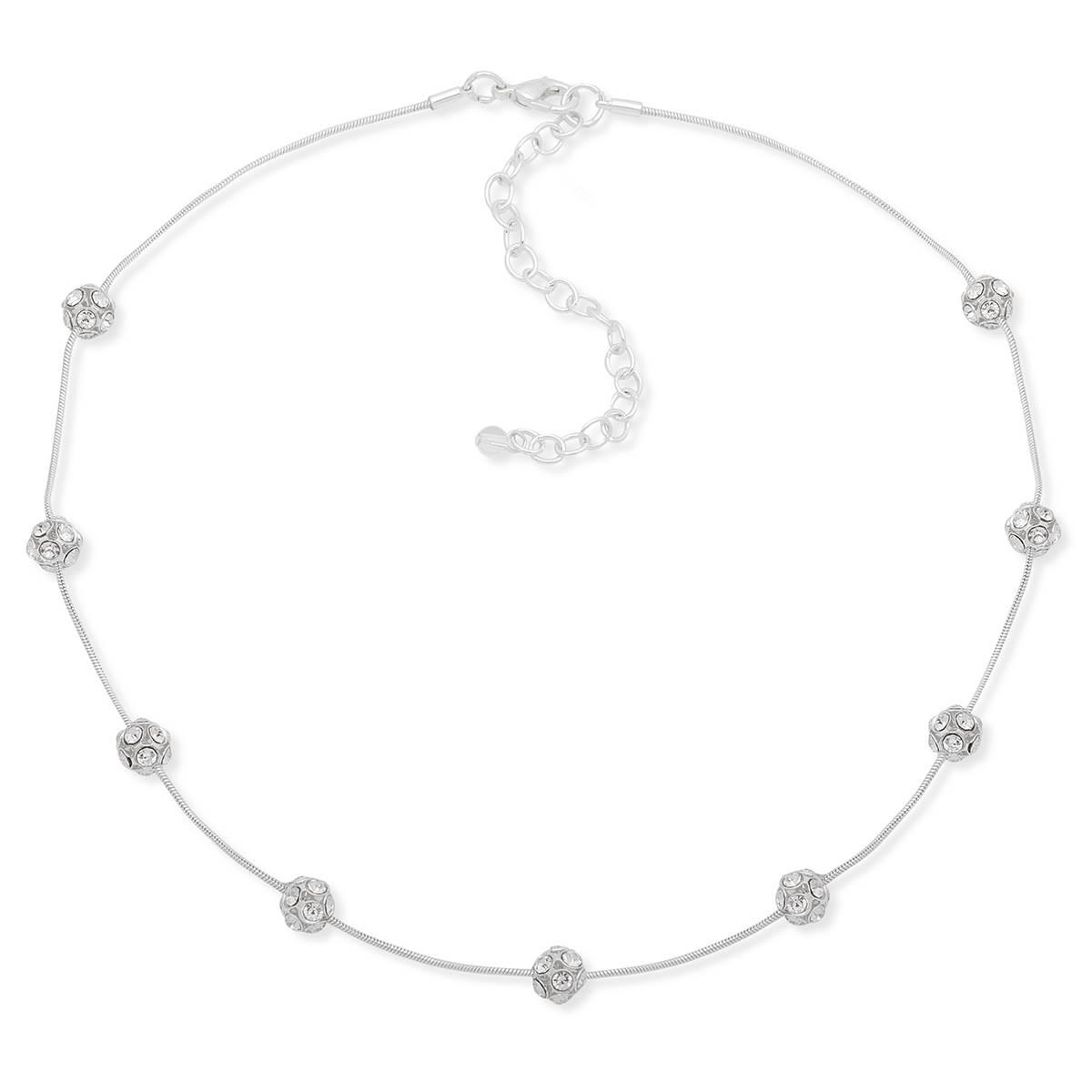 You’re Invited Hematite Crystal Pave Ball Beaded Necklace