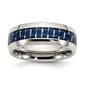 Mens Gentlemen's Classics&#40;tm&#41; Stainless Steel Inlay Wedding Ring - image 1
