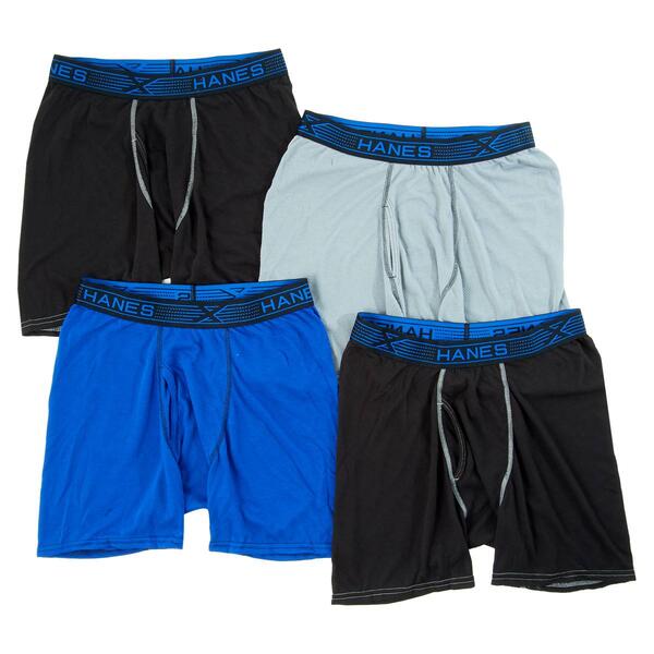 Mens Hanes&#40;R&#41; 4pk. X-Temp&#40;tm&#41; Breathable Mesh Boxer Briefs - image 